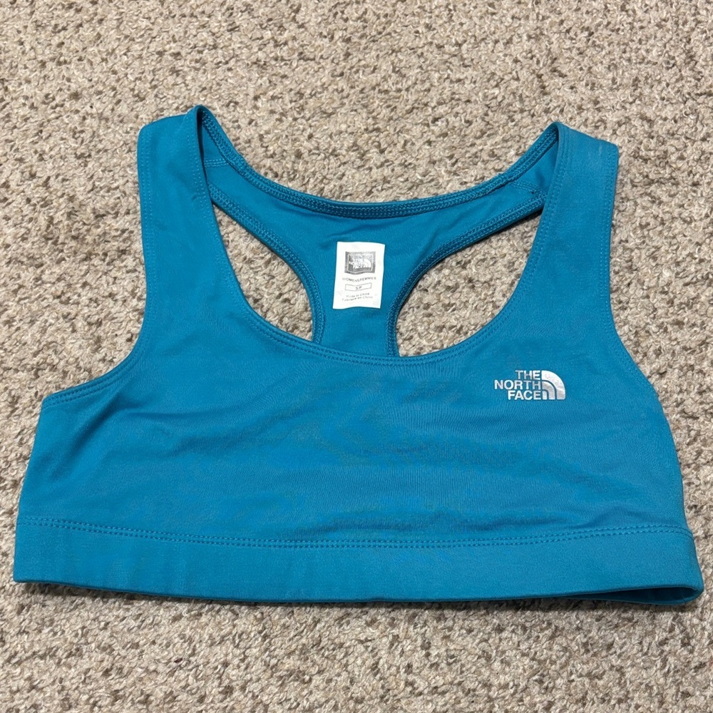 The North Face Vapor Wick Unpadded Med-High Impact Sports Bra Small Blue